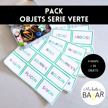 Pack Objets – Série Verte | Lecture avec digrammes