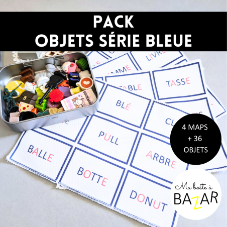 Pack Objets – Série Bleue | Lecture phonétique intermédiaire