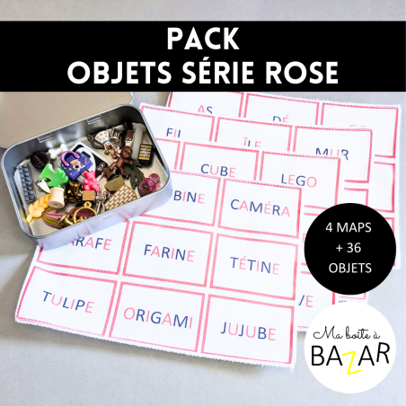 Pack Objets – Série Rose | Premiers mots et entrée dans la lecture