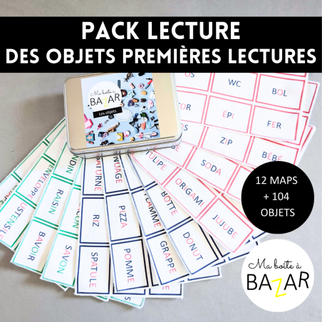 Pack Lecture des Objets – Premières lectures (série rose, bleue, et verte)