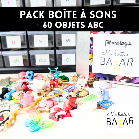 Pack Boîte à sons + 60 objets ABC