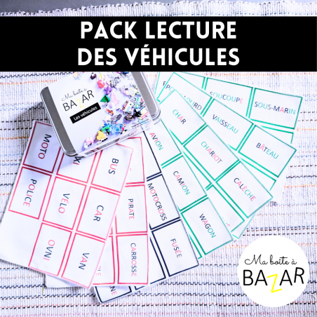 Pack Lecture des Véhicules – Lecture progressive et premiers mots