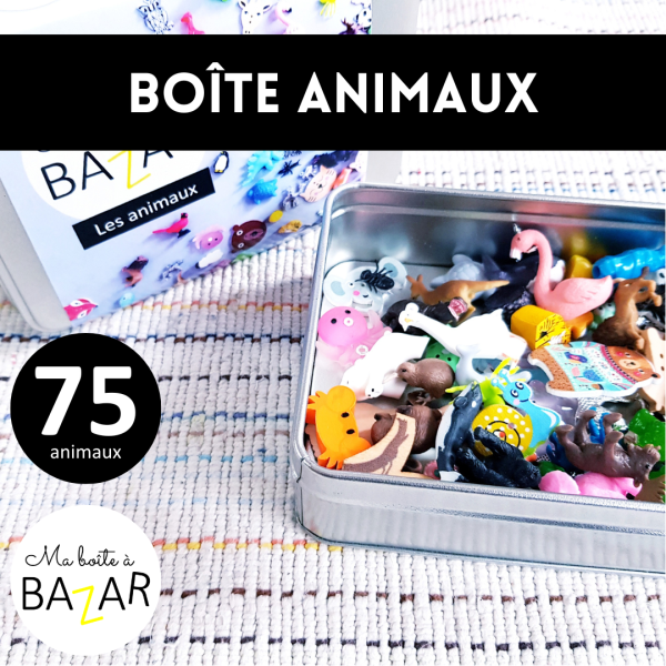 Boîte Montessori 75 animaux miniatures + PDF - Jeu éducatif enfant