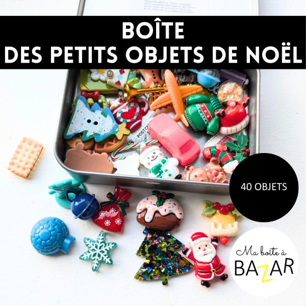 Boîte des 40 petits objets de Noël – Pour des activités Montessori