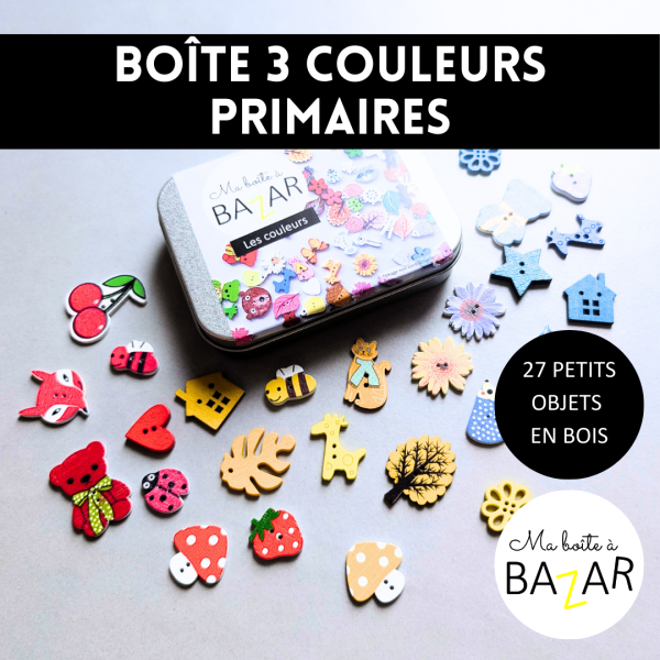 Boîte des 27 petits objets – Tri des couleurs primaires