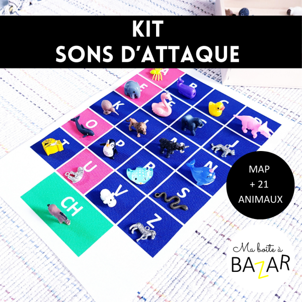 Kit des sons d'attaque – Animaux : apprendre à entendre le premier son des mots grâce à la manipulation
