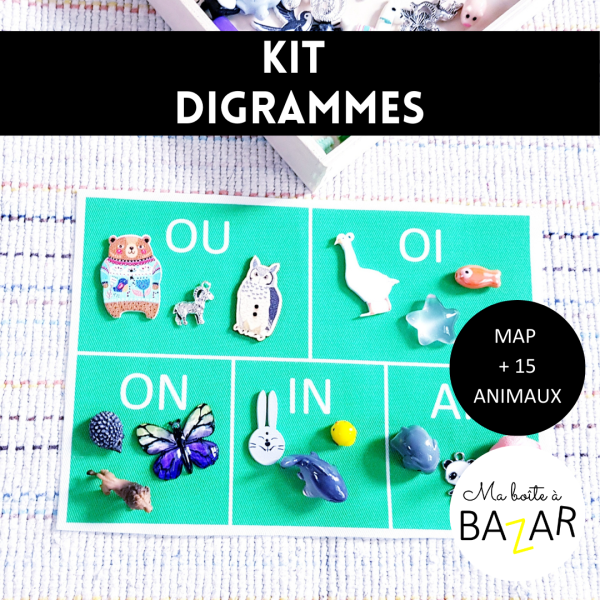Kit Digrammes des Animaux + PDF – Phonologie sensorielle Montessori