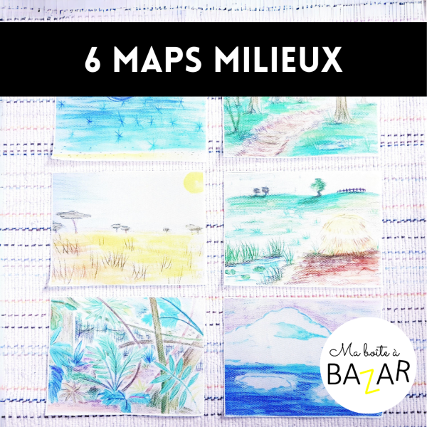 6 Maps Milieux de Vie – Classer les animaux par habitat