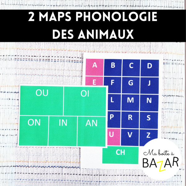 2 maps phonologie animaux – Sons d’attaque & digrammes
