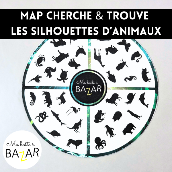 Map Cherche & Trouve animaux – Les silhouettes à observer et reconnaître