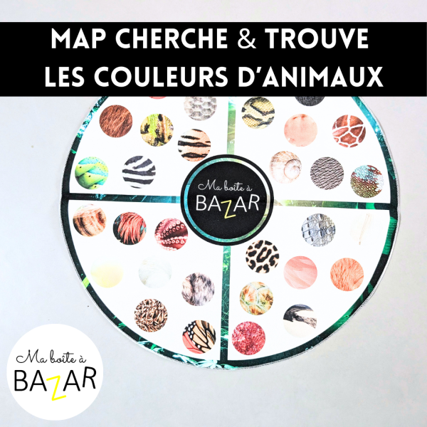 Map Cherche & Trouve animaux – Les couleurs et motifs