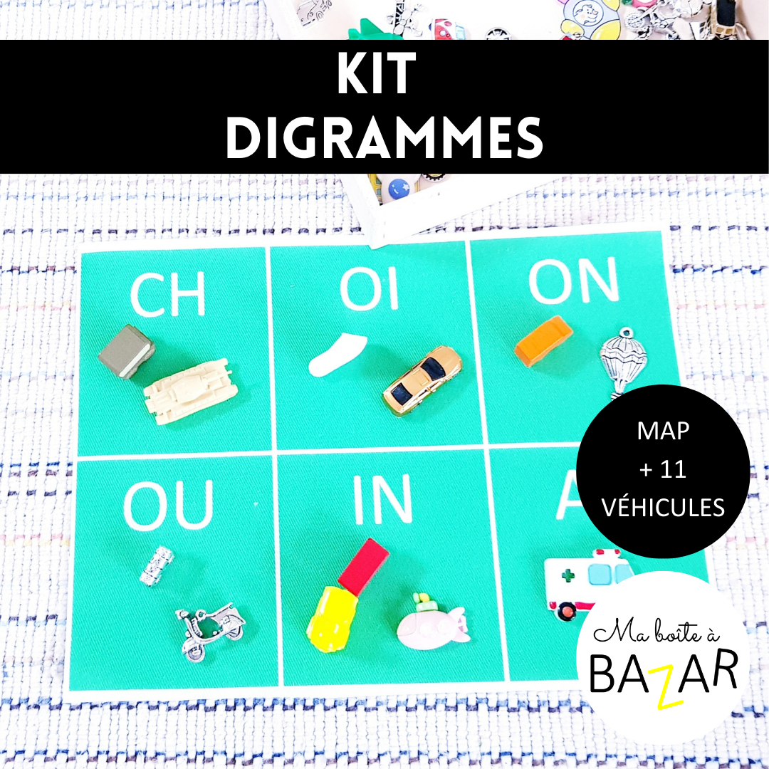Kit Les digrammes des véhicules + PDF – lecture et phonologie
