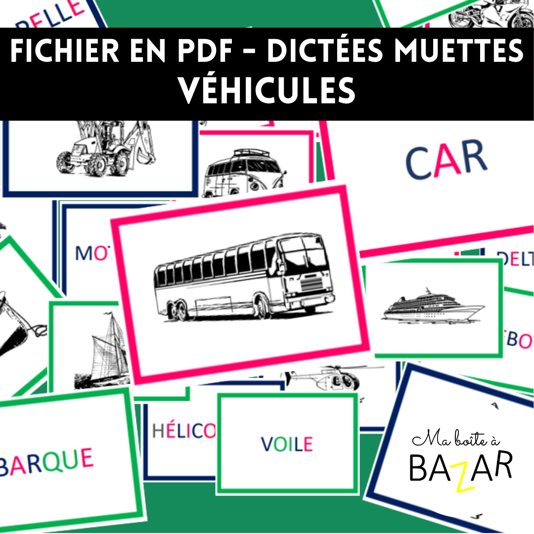 PDF - Dictées muettes Montessori - Véhicules