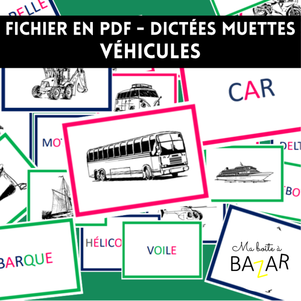 PDF - Dictées muettes Montessori - Véhicules