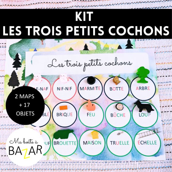 Kit "Les trois petits cochons" – Conte à manipuler et activités pédagogiques