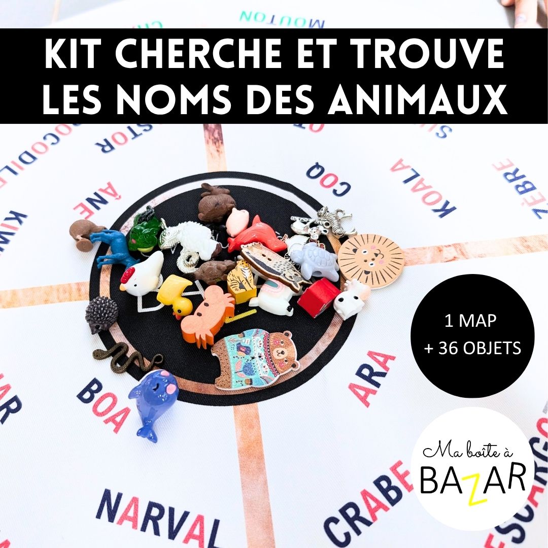 Kit Cherche et Trouve Montessori – Les noms des animaux