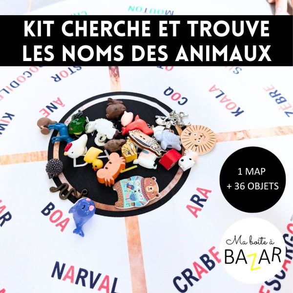 Kit Cherche et Trouve Montessori – Les noms des animaux