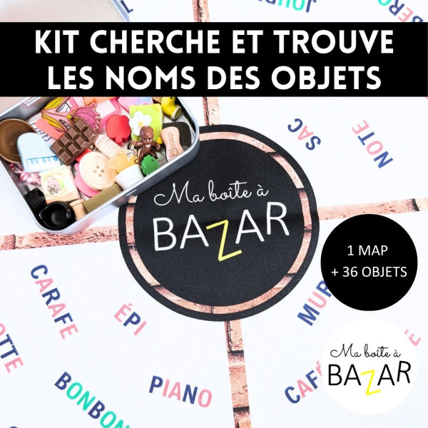 Kit Cherche et Trouve Montessori – Les noms des objets premières lectures