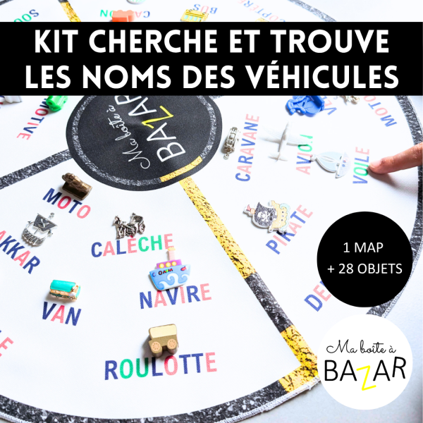 Kit Cherche et Trouve Montessori – Les noms de véhicules