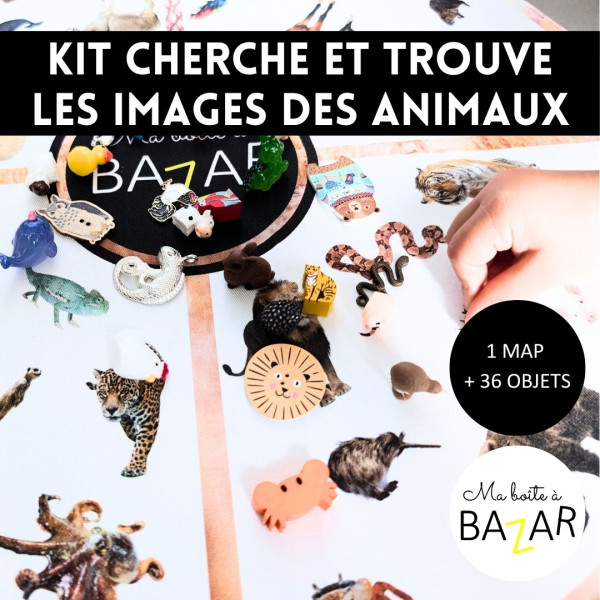 Kit Cherche et Trouve Montessori– Images d’animaux