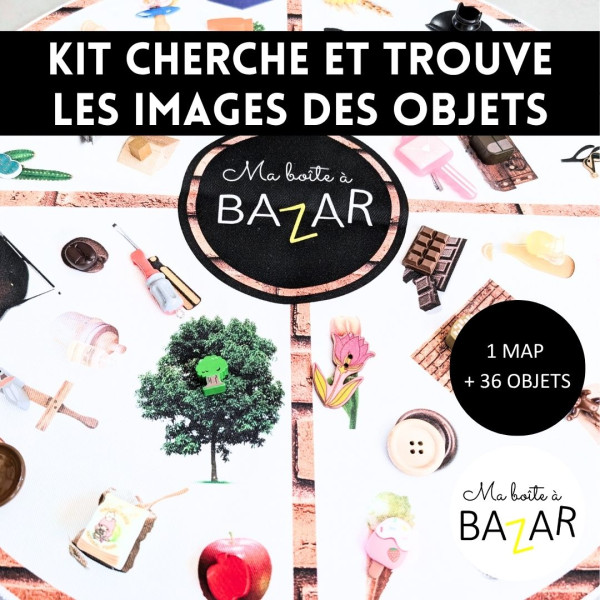 Kit Cherche et Trouve Montessori – Images d’objets premières lectures