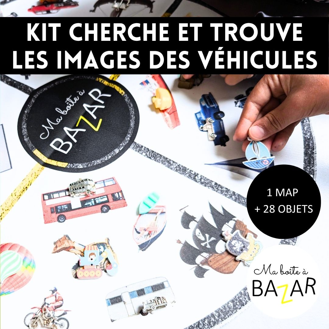 Kit Cherche et Trouve Montessori – Images de véhicules et transports