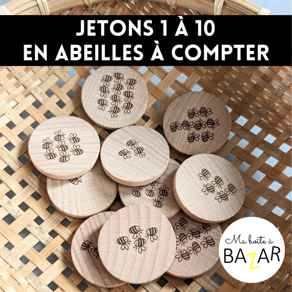 Jetons 1 à 10 – Abeilles à compter