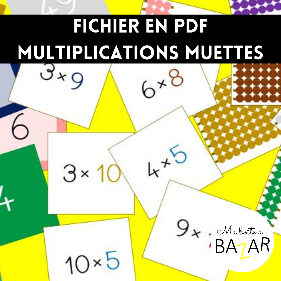 PDF Cartes Multiplications Montessori – Matrice & Multiples à Imprimer