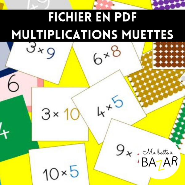 PDF Cartes Multiplications Montessori – Matrice & Multiples à Imprimer