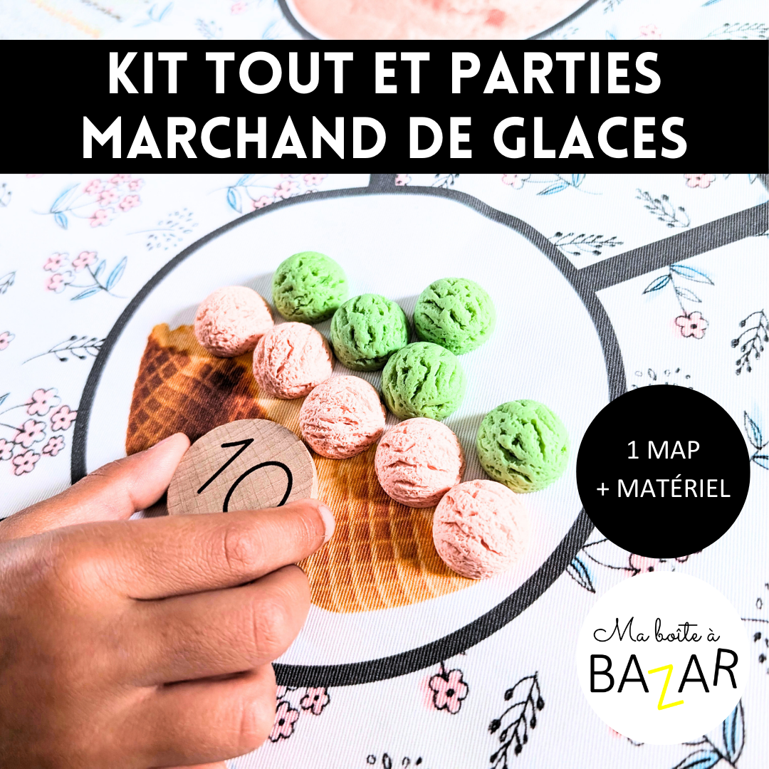 Kit "Tout et Parties" – Apprendre avec les glaces Méthode Singapour plage été