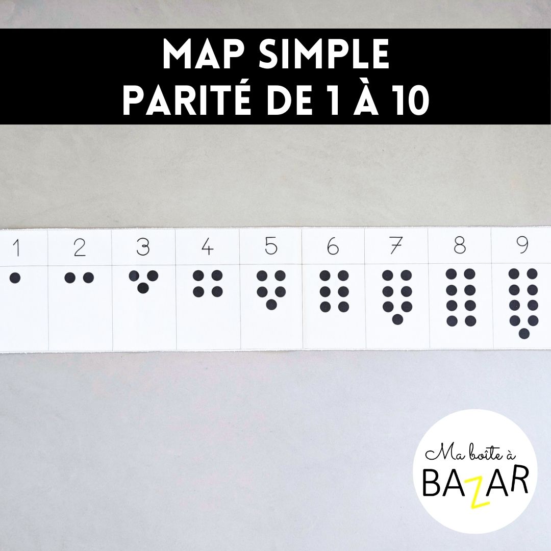 Map de la Parité Montessori - Comprendre les nombres pairs et impairs en manipulant