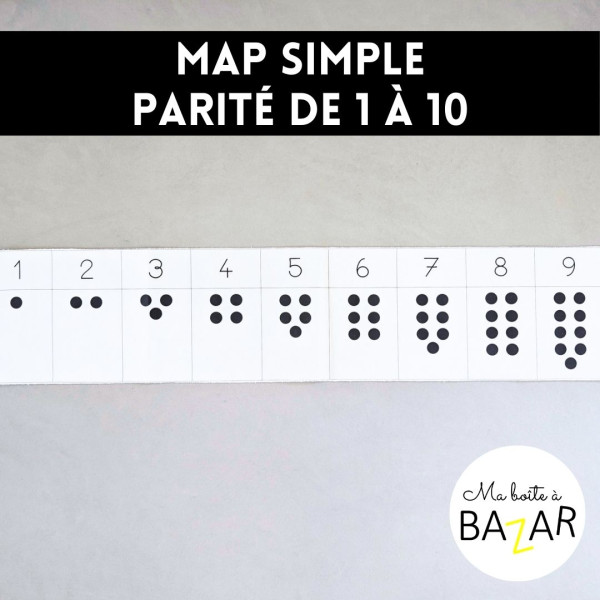 Map de la Parité Montessori - Comprendre les nombres pairs et impairs en manipulant