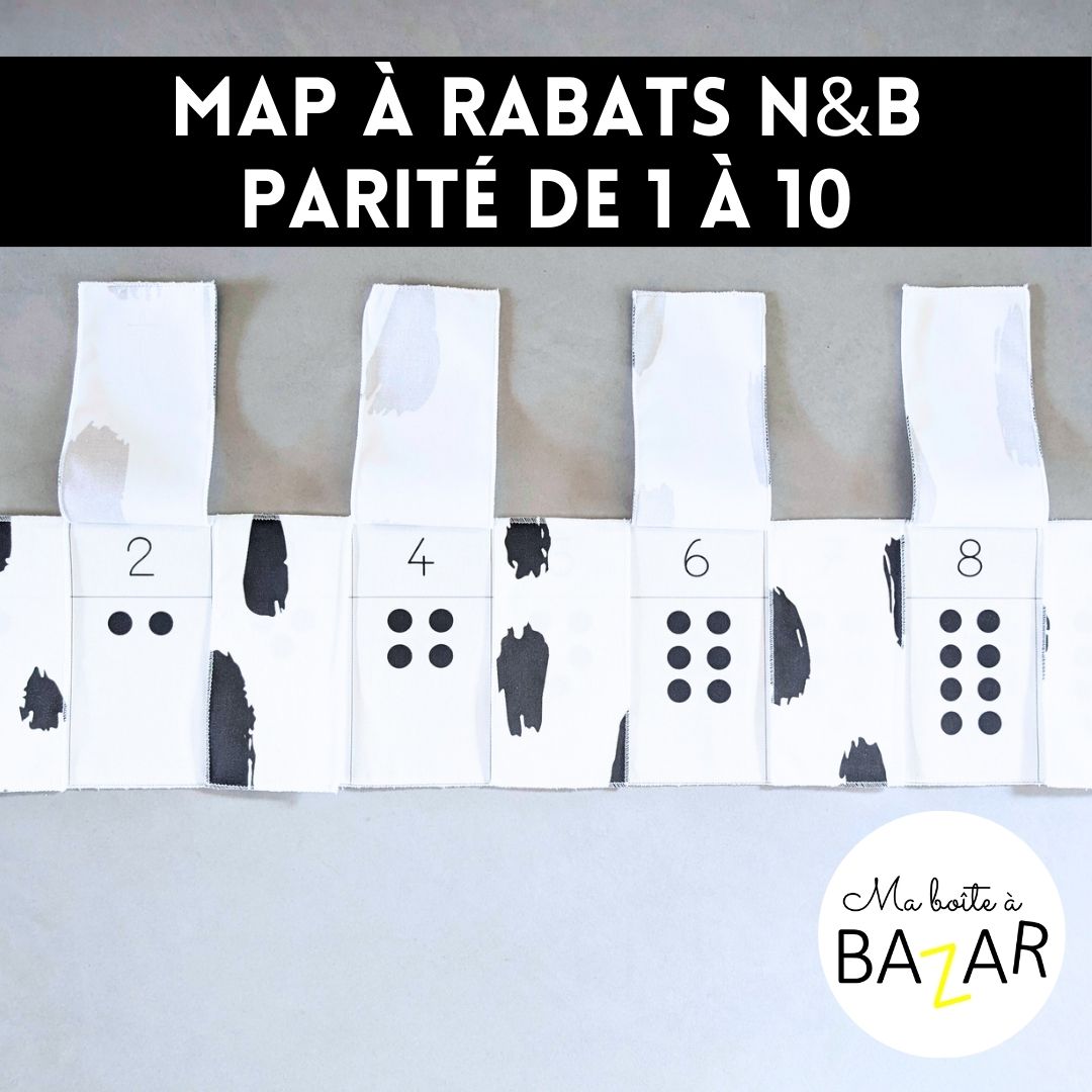 Map de la Parité Montessori avec Rabats Noirs & Blancs