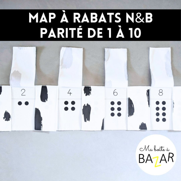 Map de la Parité Montessori avec Rabats Noirs & Blancs