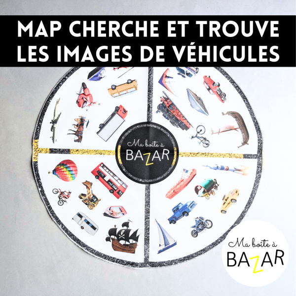 Map "Cherche & Trouve" - Images de véhicules - Activité langage et observation
