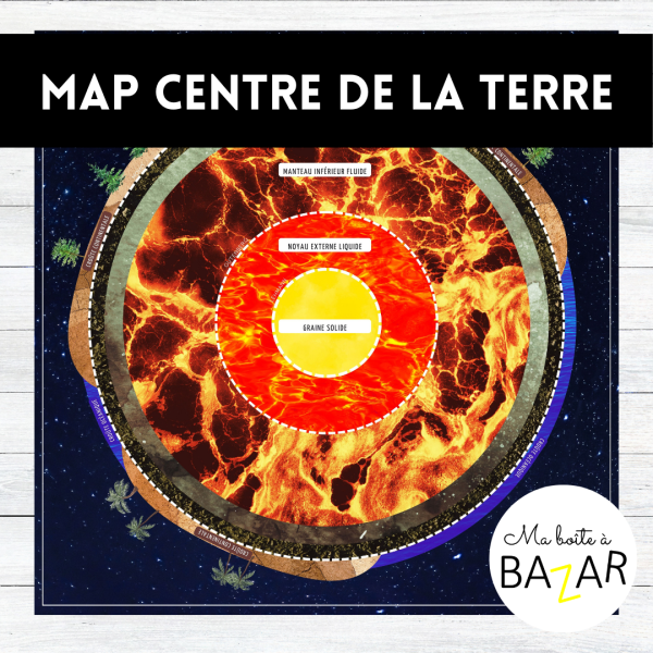 Map Voyage au Centre de la Terre – Explore la planète de l’intérieur !