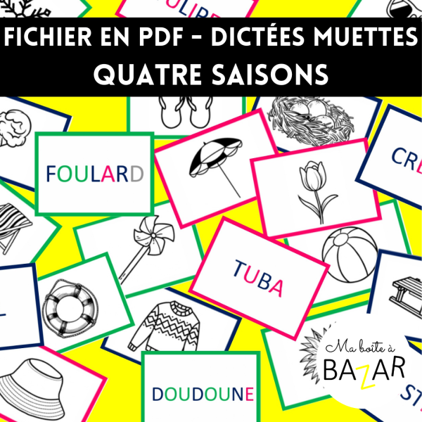 Dictées muettes Montessori – Les quatre saisons (PDF)