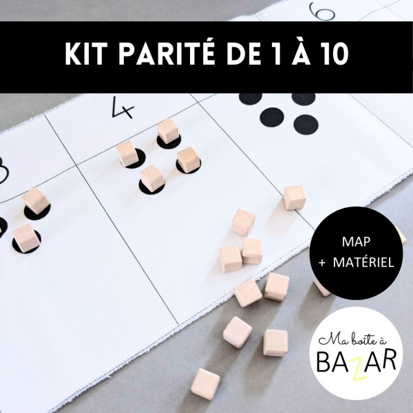 Kit Parité 1 à 10 – Comprendre les nombres pairs et impairs par la manipulation