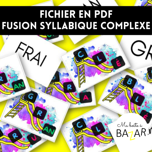 Fusion syllabique complexe – Toboggans à lire et à glisser pour les syllabes CCV
