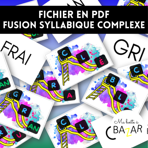 Fusion syllabique complexe – Toboggans à lire et à glisser pour les syllabes CCV