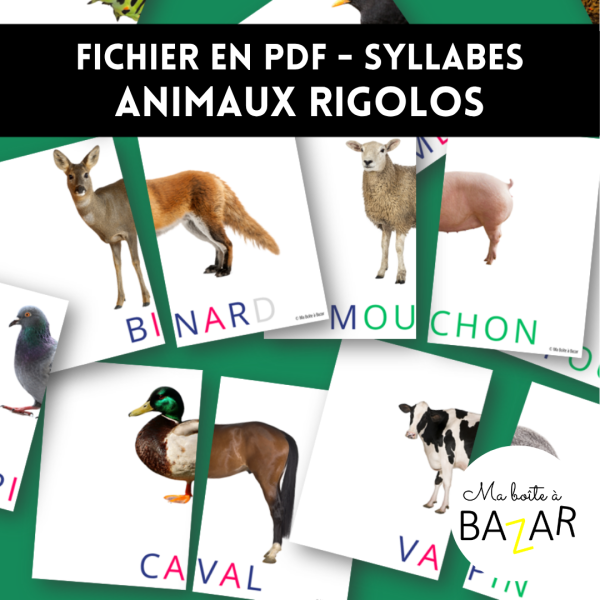 Les animaux rigolos – 26 puzzles pour jouer avec les syllabes et créer des animaux imaginaires