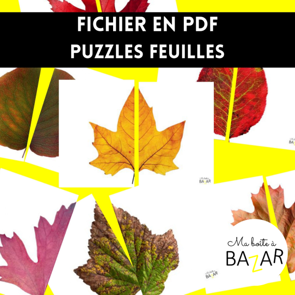 Puzzles Feuilles d’Automne – 28 puzzles à imprimer pour explorer les formes et couleurs des feuilles