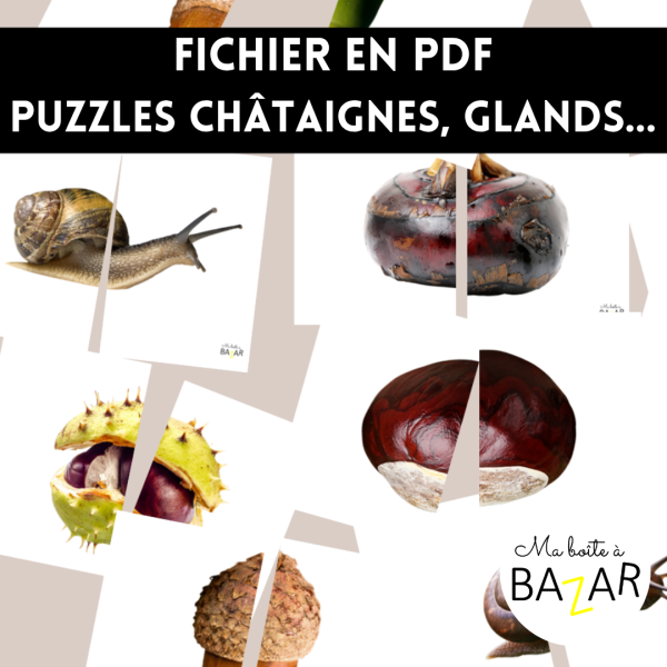Fichier PDF – Puzzles Marrons, Glands et Trésors d’Automne