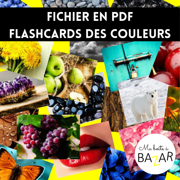 Flashcards des couleurs – 96 cartes à classer par teinte