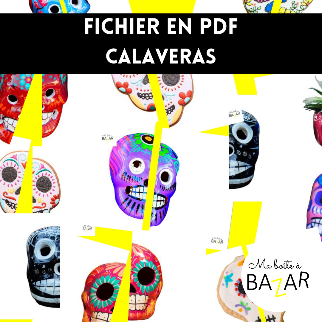 Puzzles Calaveras – 28 puzzles à imprimer pour découvrir les crânes décorés du Mexique