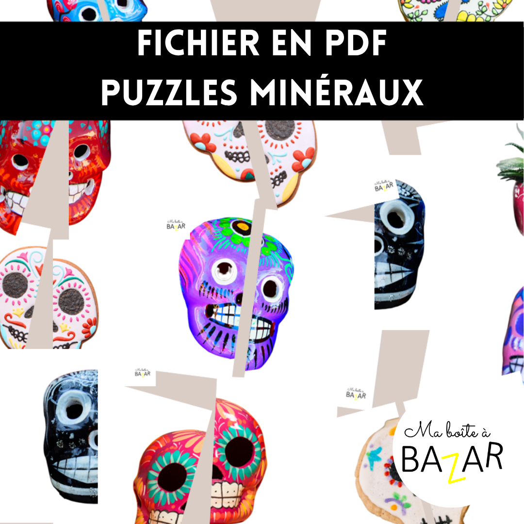 Puzzles Calaveras – 28 puzzles à imprimer pour découvrir les crânes décorés du Mexique