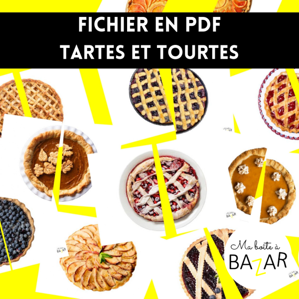 Puzzles Tartes et Tourtes – PDF à imprimer