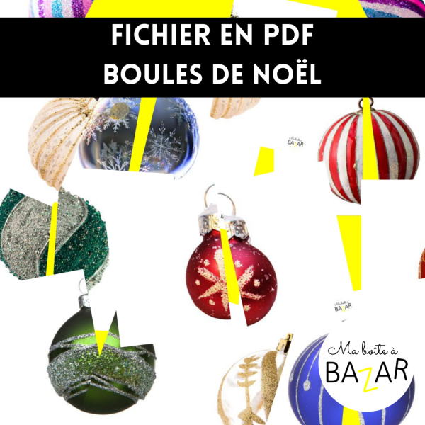 Fichier PDF Montessori : Puzzles Boules de Noël