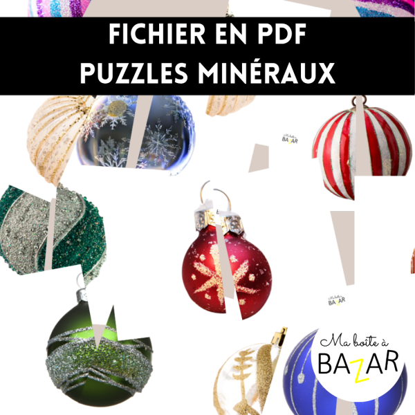 Fichier PDF Montessori : Puzzles Boules de Noël