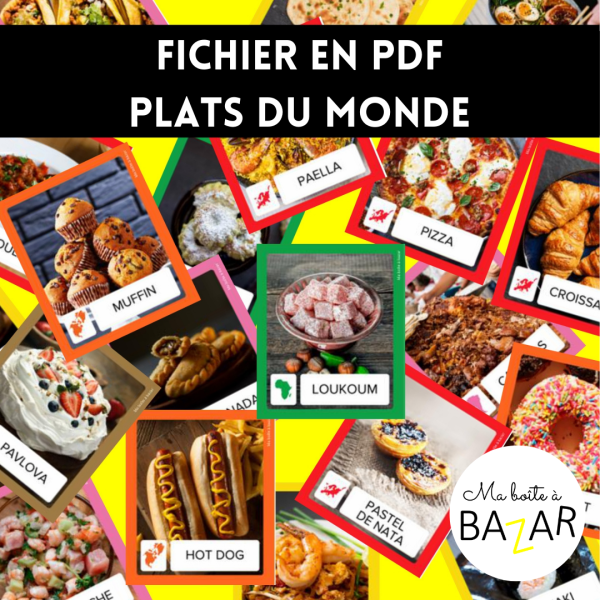 Plats du Monde – Cartes à classer par continents